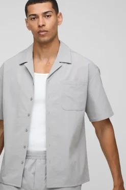 boohooMAN Ensemble Chemise Technique Stretch Oversize Boxy et Short Confort<Homme Ensembles