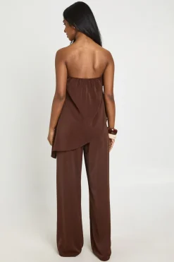 Ensemble Coordonné Bandeau Asymétrique Et Pantalon Large