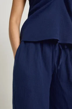 boohoo Ensemble Coordonné Bandeau Col Licou En Gaze De Coton Et Pantalon Large<Femme Ensembles