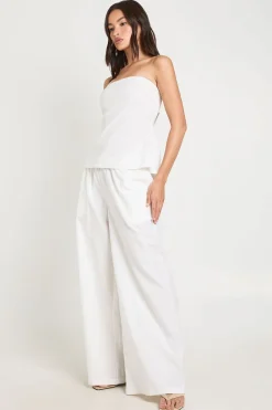 Ensemble Coordonné Bandeau Et Pantalon Large Effet Lin