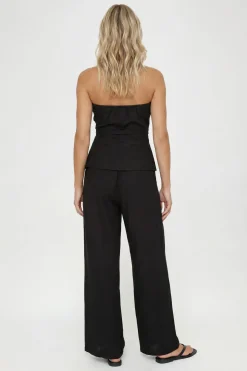 Ensemble Coordonné Bandeau Et Pantalon Large Effet Lin