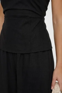 Ensemble Coordonné Bandeau Et Pantalon Large Effet Lin