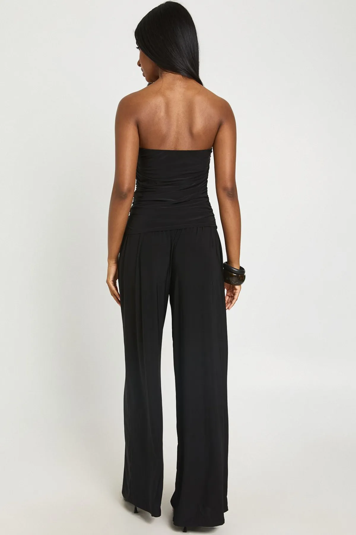 boohoo Ensemble Coordonné Bandeau Froncé Et Pantalon Large<Femme Ensembles
