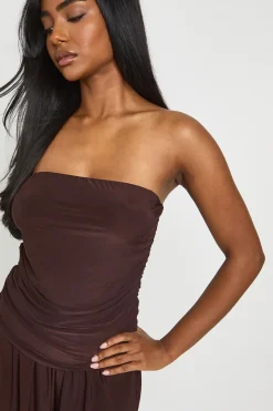 Ensemble Coordonné Bandeau Froncé Et Pantalon Large