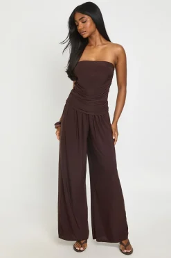 Ensemble Coordonné Bandeau Froncé Et Pantalon Large