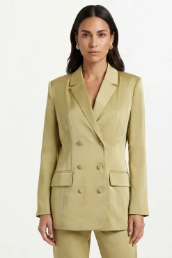 Wallis Ensemble Coordonné Blazer Croisé En Satin<Femme Tailleurs|Satin Et Dentelle