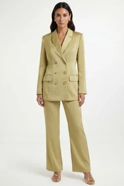 Wallis Ensemble Coordonné Blazer Croisé En Satin<Femme Tailleurs|Satin Et Dentelle