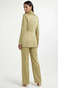 Wallis Ensemble Coordonné Blazer Croisé En Satin<Femme Tailleurs|Satin Et Dentelle
