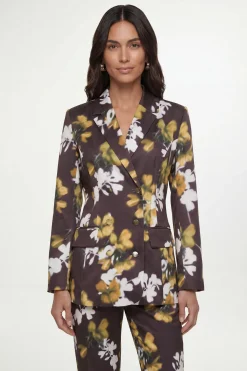 Ensemble Coordonné Blazer Fleuri En Satin