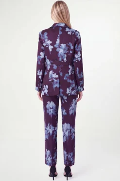 Ensemble Coordonné Blazer Fleuri En Satin Petite