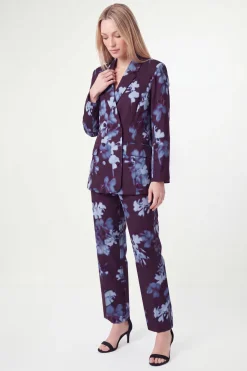 Ensemble Coordonné Blazer Fleuri En Satin Petite