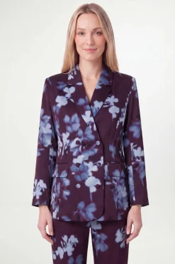 Ensemble Coordonné Blazer Fleuri En Satin Petite