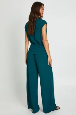 boohoo Ensemble Coordonné Blouse Drapée Tissée Et Pantalon Pour Grandes Tailles<Femme Ensembles