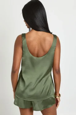 boohoo Ensemble Coordonné Caraco Col Rond Et Short De Sport En Satin<Femme Satin Et Dentelle|Ensembles