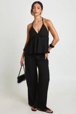 Ensemble Coordonné Caraco Et Pantalon Texturé Ligne A