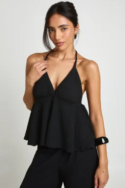 Ensemble Coordonné Caraco Et Pantalon Texturé Ligne A