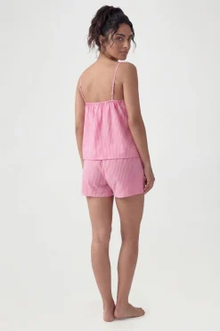Ensemble Coordonné Caraco À Nœud Rayé Et Short Évasé