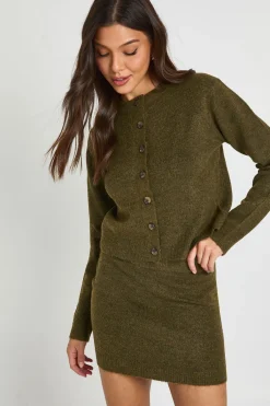 boohoo Ensemble Coordonné Cardigan Court Et Mini-jupe En Maille<Femme Pulls Et Gilets|Toutes Les Mailles