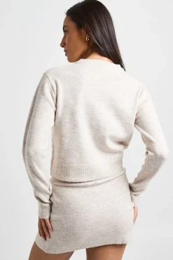 boohoo Ensemble Coordonné Cardigan Court En Maille Et Mini-jupe<Femme Pulls Et Gilets|Toutes Les Mailles