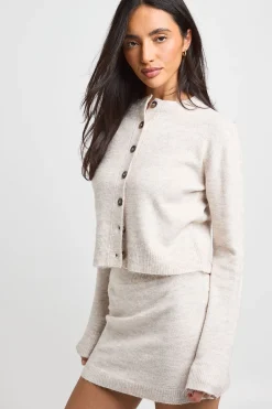 boohoo Ensemble Coordonné Cardigan Court En Maille Et Mini-jupe<Femme Pulls Et Gilets|Toutes Les Mailles