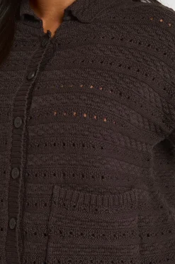Ensemble Coordonné Chemise Et Short En Tricot Crochet