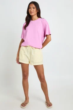 boohoo Ensemble Coordonné Chemise À Manches Courtes À Rayures Et Short Tall<Femme Ensembles