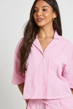 boohoo Ensemble Coordonné Chemise À Manches Courtes Et Short Vichy<Femme Ensembles
