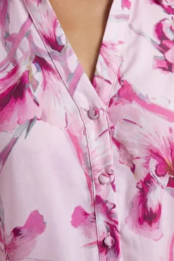 Wallis Ensemble Coordonné Chemise Satinée À Fleurs<Femme Satin Et Dentelle|Tops