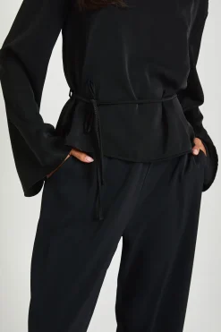 boohoo Ensemble Coordonné Col Bateau Taille Nouée Manches Évasées<Femme Ensembles