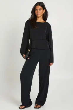 boohoo Ensemble Coordonné Col Bateau Taille Nouée Manches Évasées<Femme Ensembles