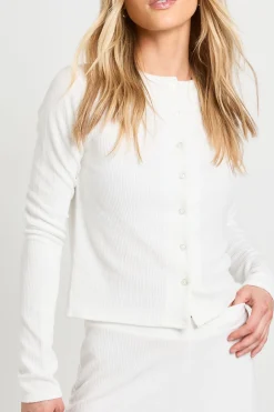 Ensemble Coordonné Côtelé Petite Avec Haut À Manches Longues Boutonné Et Pantalon Large