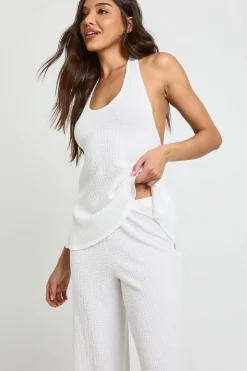 boohoo Ensemble Coordonné Débardeur Col Rond Et Pantalon Large En Tissu Froissé<Femme Ensembles