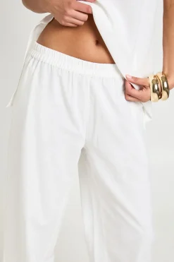 Ensemble Coordonné Débardeur Long Effet Lin Et Pantalon Large