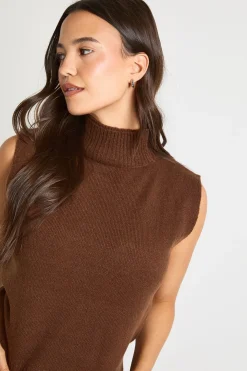 Ensemble Coordonné Débardeur Tricoté Ultra Doux À Col Fendu Et Pantalon Droit