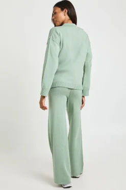 Ensemble Coordonné de Maternité Synthétiquell Boutonné à Col et Pantalon Droit