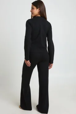 Ensemble Coordonné En Maille Cardigan Et Pantalon Large