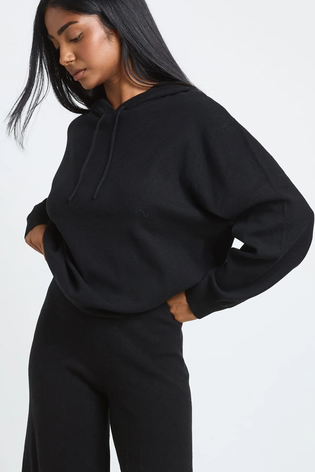 boohoo Ensemble Coordonné En Maille Haut À Casynthétiqueche Et Pantalon Large<Femme Pulls Et Gilets|Toutes Les Mailles