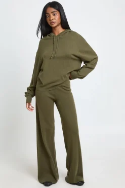 boohoo Ensemble Coordonné En Maille Haut À Casynthétiqueche Et Pantalon Large<Femme Pulls Et Gilets|Toutes Les Mailles