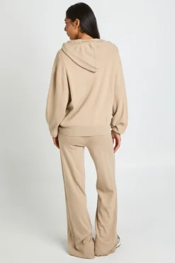 boohoo Ensemble Coordonné En Maille Haut Long À Casynthétiqueche Et Pantalon Large Pour Grandes Tailles<Femme Pulls Et Gilets|Toutes Les Mailles