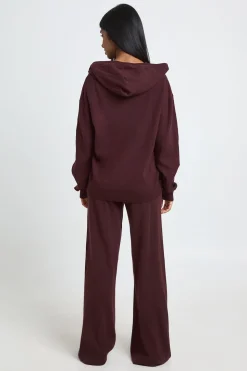 Ensemble Coordonné En Maille Haut À Casynthétiqueche Et Pantalon Large