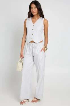boohoo Ensemble Coordonné Gilet Et Pantalon Tissé À Rayures<Femme Ensembles