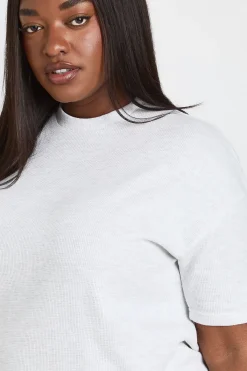 boohoo Ensemble Coordonné Grande Taille T-shirt Et Short Gaufré<Femme Ensembles