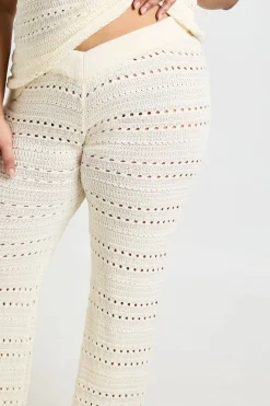 boohoo Ensemble Coordonné Grande Taille Haut Long Et Pantalon En Crochet<Femme Ensembles|Tenues De Plage