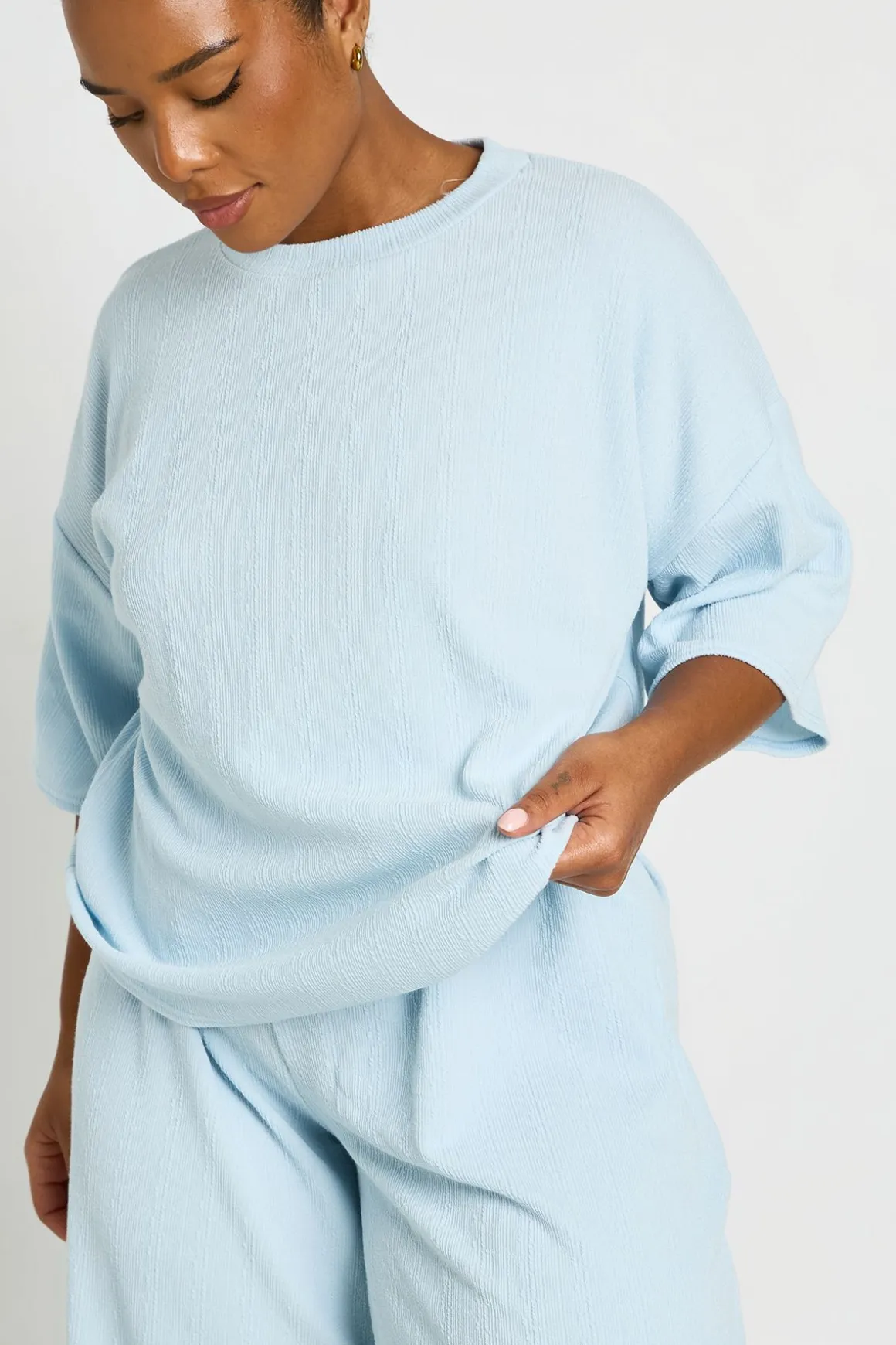 Ensemble Coordonné Grande Taille T-shirt & Pantalon Large
