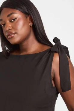 boohoo Ensemble Coordonné Grande Taille Haut Col Bateau À Épaules Nouées Et Pantalon<Femme Ensembles