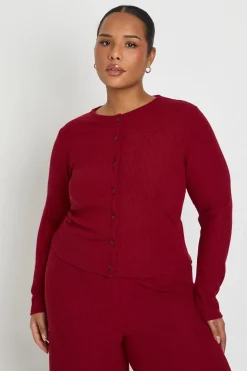 Ensemble Coordonné Grande Taille Cardigan Boutonné et Pantalon Côtelé