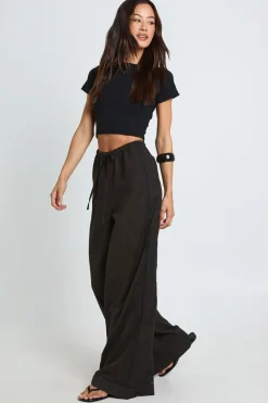 Ensemble Coordonné Grande Taille Gilet Tricoté Côtelé Super Doux et Pantalon Large