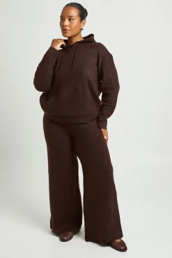 Ensemble Coordonné Grande Taille Sweat À Casynthétiqueche Et Pantalon Large En Maille Douce