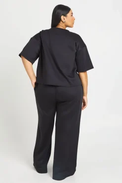 boohoo Ensemble Coordonné Grande Taille Blouse Drapée Et Pantalon Tissé<Femme Ensembles