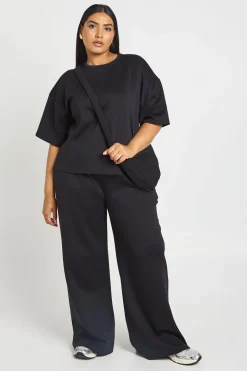 boohoo Ensemble Coordonné Grande Taille Blouse Drapée Et Pantalon Tissé<Femme Ensembles